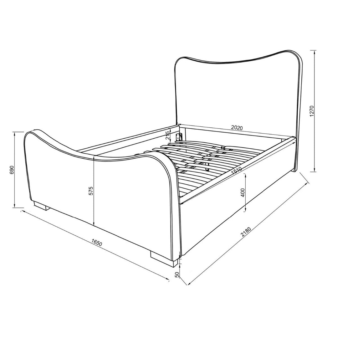 Caleta King Size Bed - Capela Fennel Seed