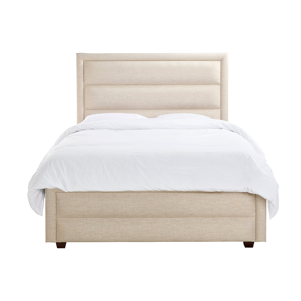 Camilla Luxury Panelled Upholstered Bed - Stone Home of Beds 1