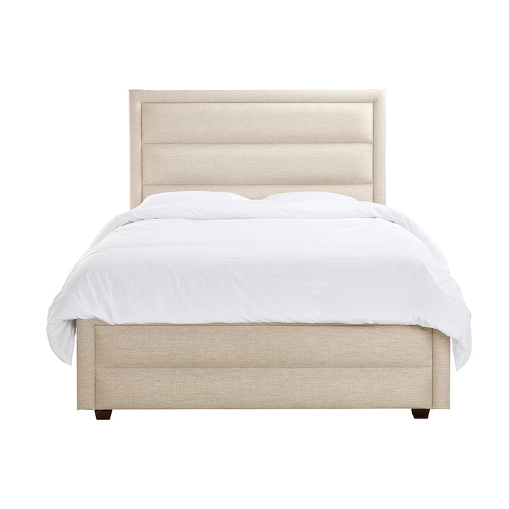 Camilla Luxury Panelled Upholstered Bed - Stone Home of Beds 1