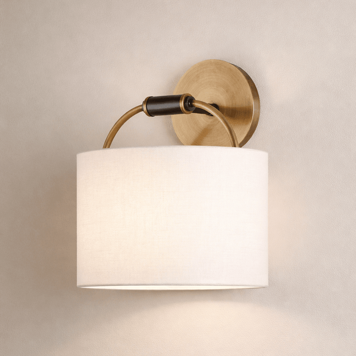 Pete 1 Light Wall Sconce - Patina Brass