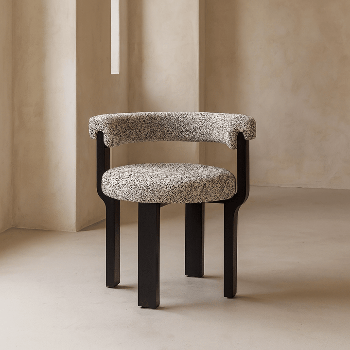 Elba Dining Chair Crib 5 - Dexter Sparkle Stone & Matte Black LiangAndEimil 2