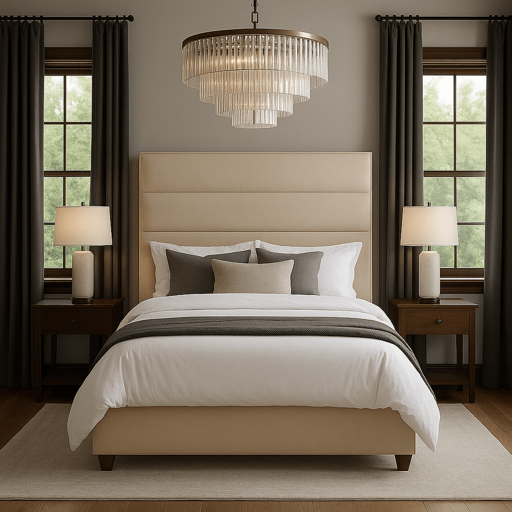 Bethany Luxury Panelled Upholstered Bed - Cream Home of Beds 2