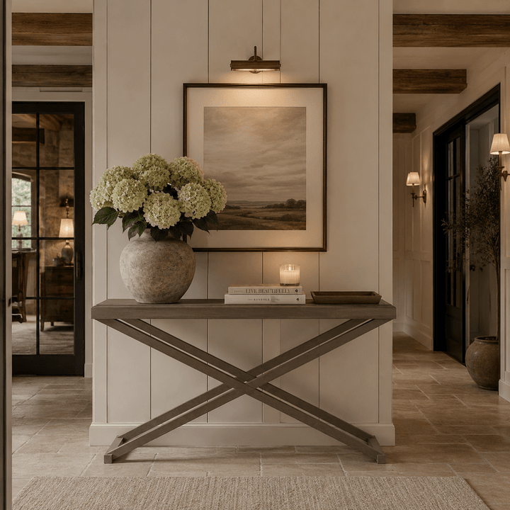 Bentley Console Table - Grey Aged Oak