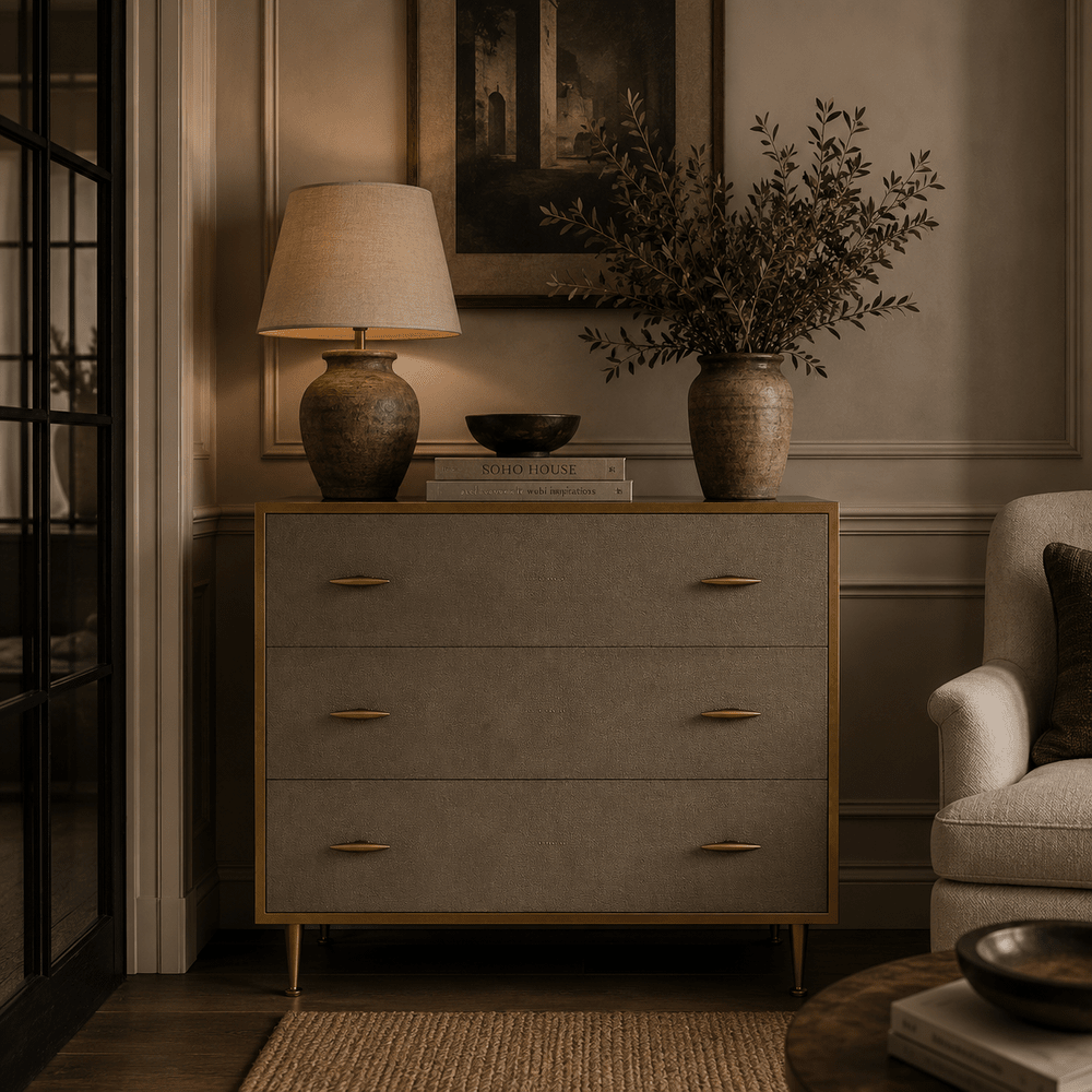 Hampton Chest of Drawers - Grey Shagreen