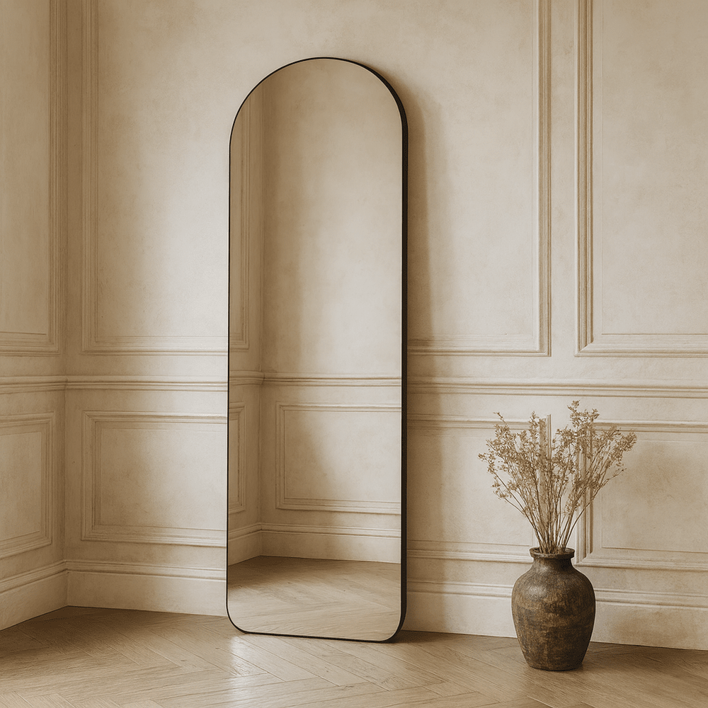 Sydney Arched Full Length Mirror - Black Yearn Mirrors 1