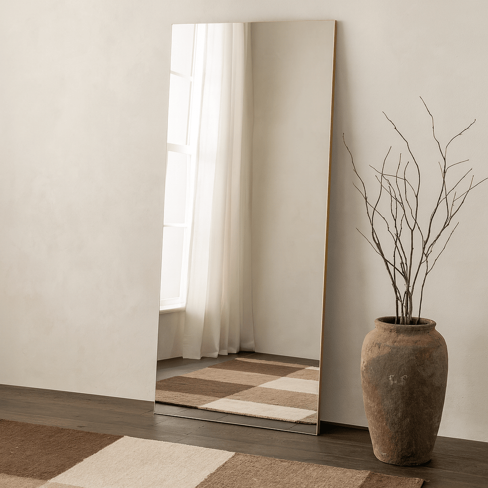 Minimal Full Length Mirror 170x80cm - Gold Yearn Mirrors 1