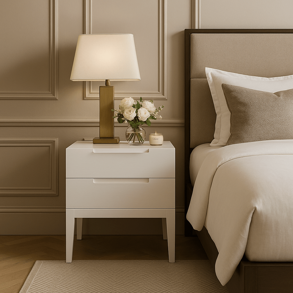 Orchid 2 Drawer Bedside Table - White Twenty Ten 2