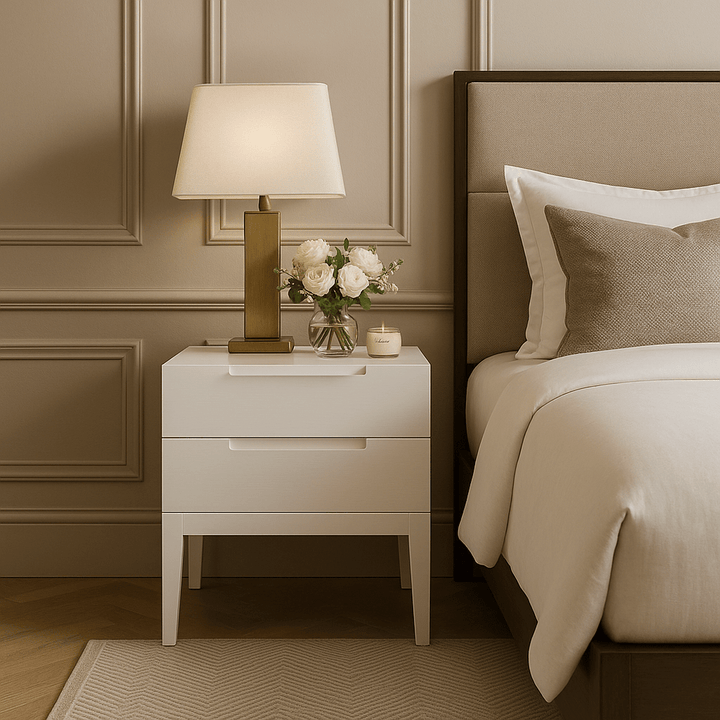 Orchid 2 Drawer Bedside Table - White Twenty Ten 2