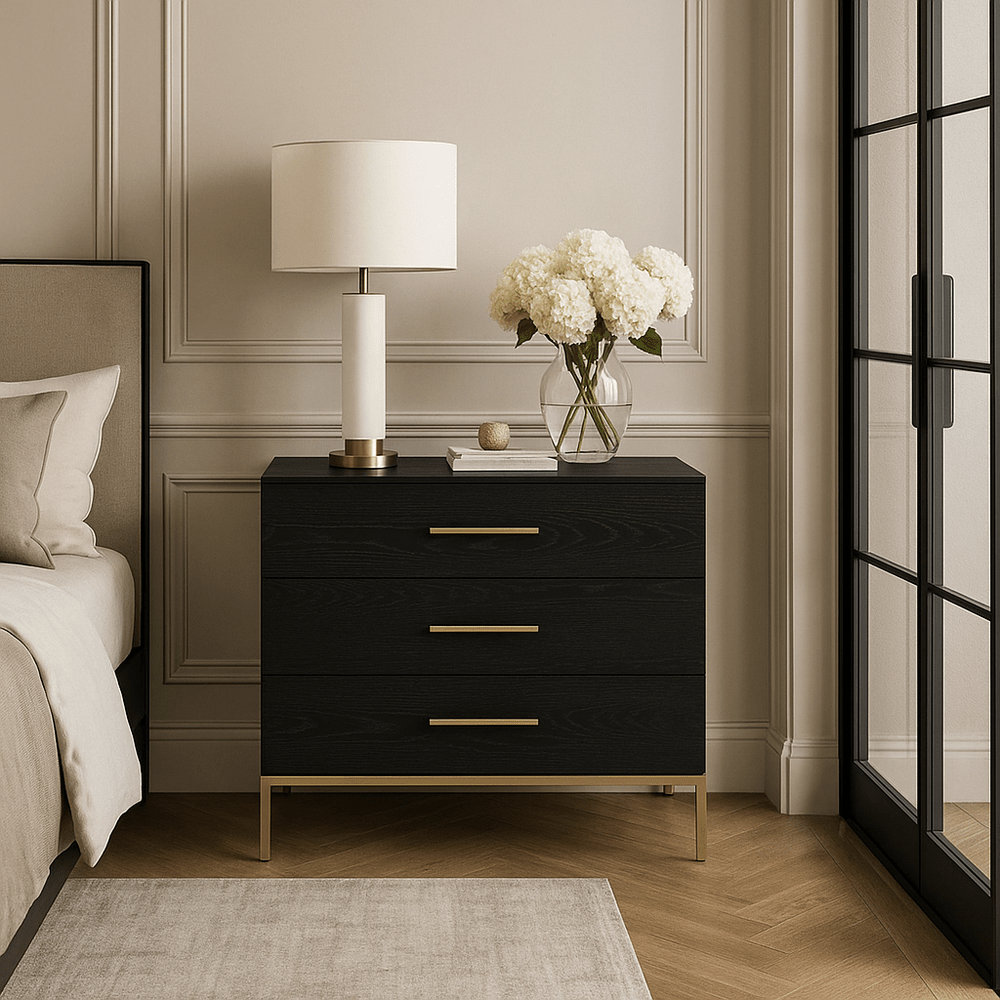 Tulip 3 Drawer Chest Of Drawers - Wenge | Olivia's