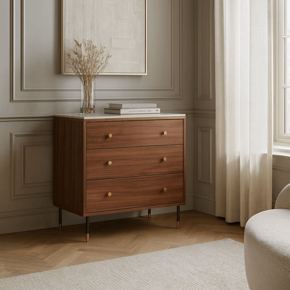 Willow 3 Drawer Chest of Drawers - Tobacco Walnut Twenty Ten 2