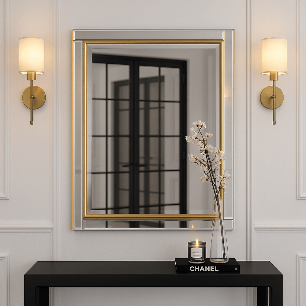 Yao Rectangle Wall Mirror - Gold Yearn Mirrors 1