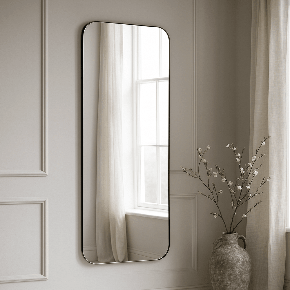 Haiti Full Length Wall Mirror - Black Yearn Mirrors 1