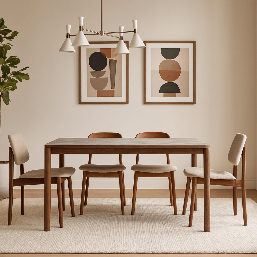 Willow 6 Seater Rectangular Dining Table - Tobacco Walnut Twenty Ten 2