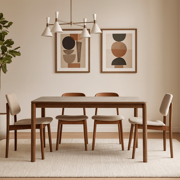 Willow 6 Seater Rectangular Dining Table - Tobacco Walnut Twenty Ten 2