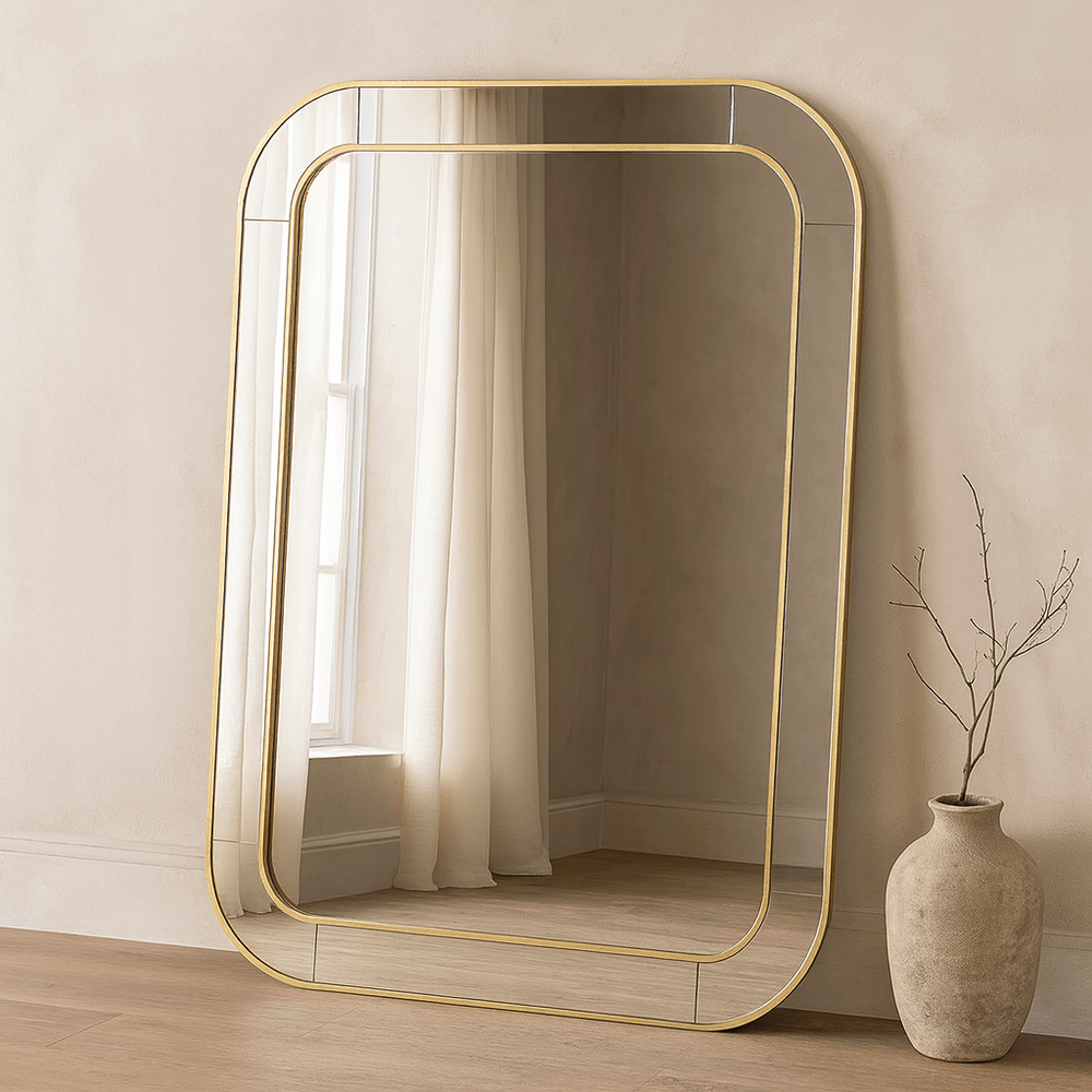 Elena Radius Mirror 150x120cm - Gold Yearn Mirrors 1