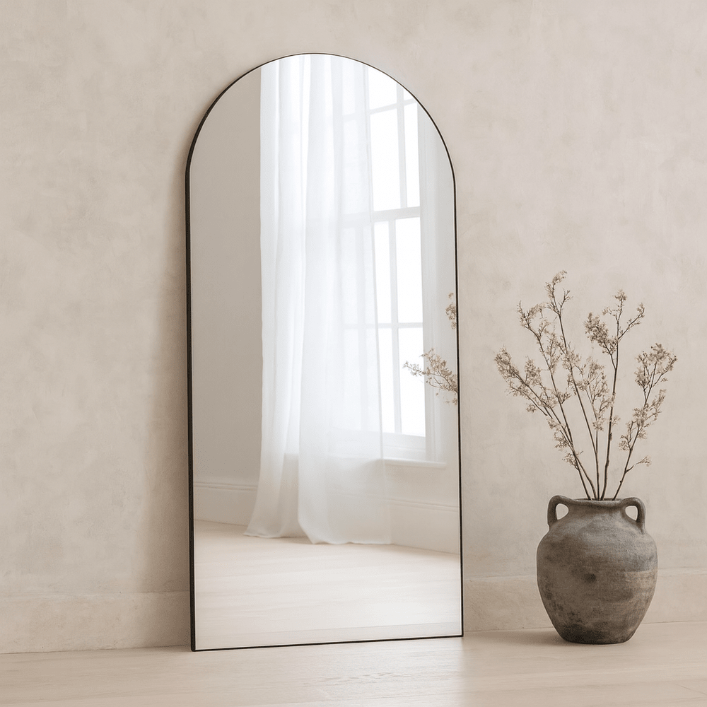 Delilah Arch Leaner Mirror 180x100cm - Black Yearn Mirrors 1