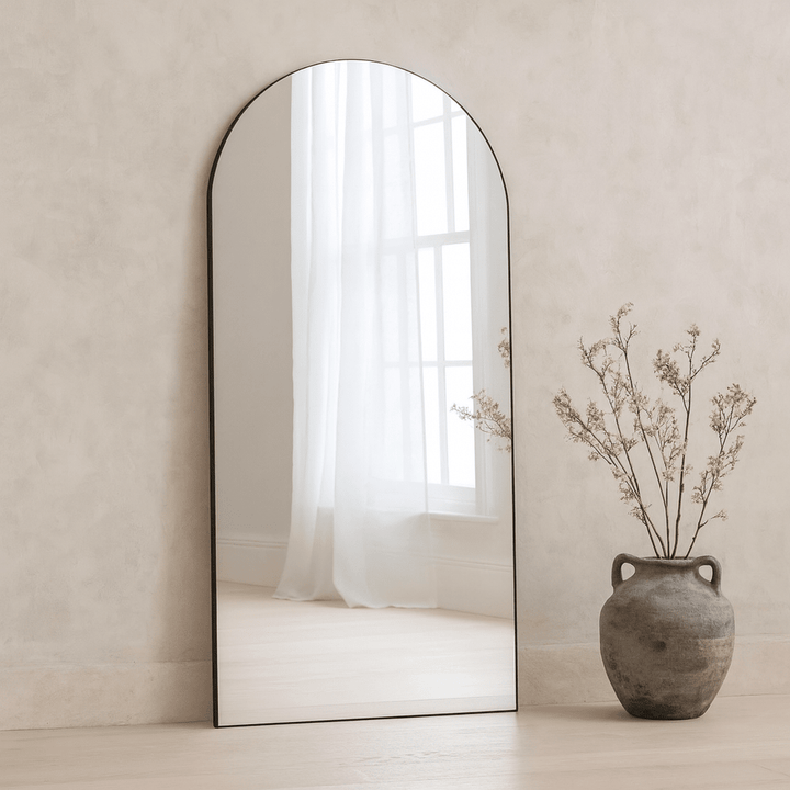 Delilah Arch Leaner Mirror 180x100cm - Black Yearn Mirrors 1