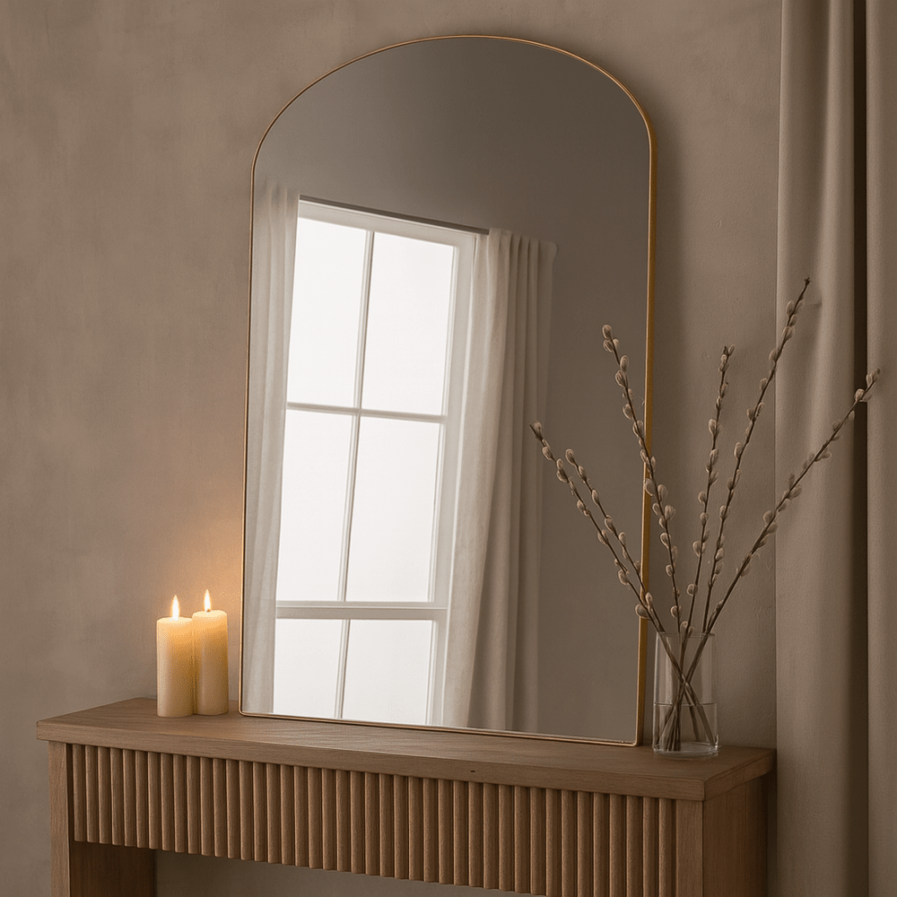 Freya Large Mantle Mirror 92x121cm - Gold Yearn Mirrors 1