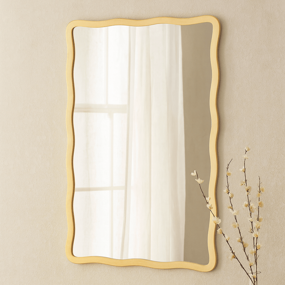 Rowan Rectangular Wall Mirror - Gold Yearn Mirrors 1
