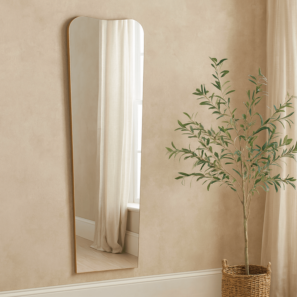Irregular Full Length Mirror 168x76cm - Gold Yearn Mirrors 1