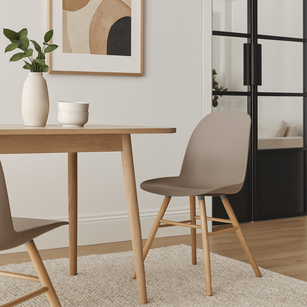 Albert Kuip Set of 2 Dining Chairs - Taupe Zuiver 2