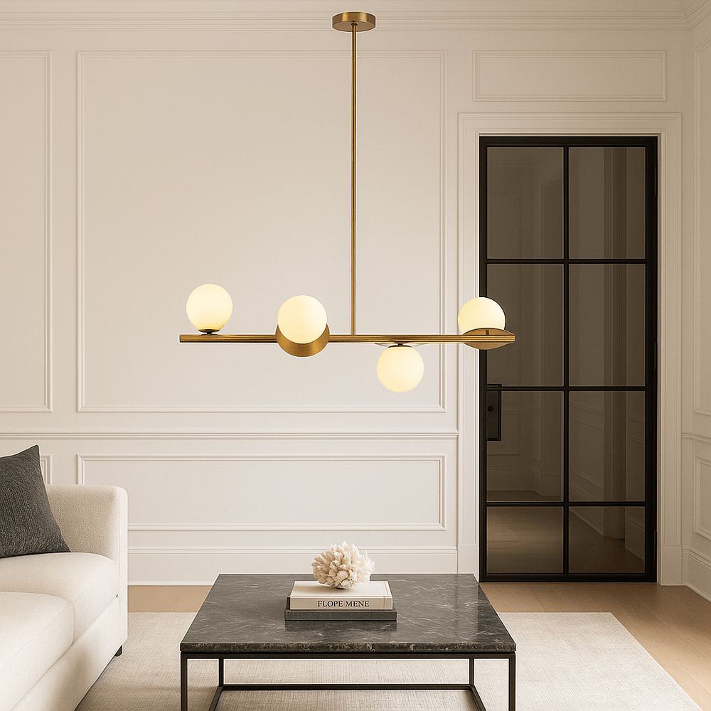 Opal Disc Ceiling Light- Brass houseof 2