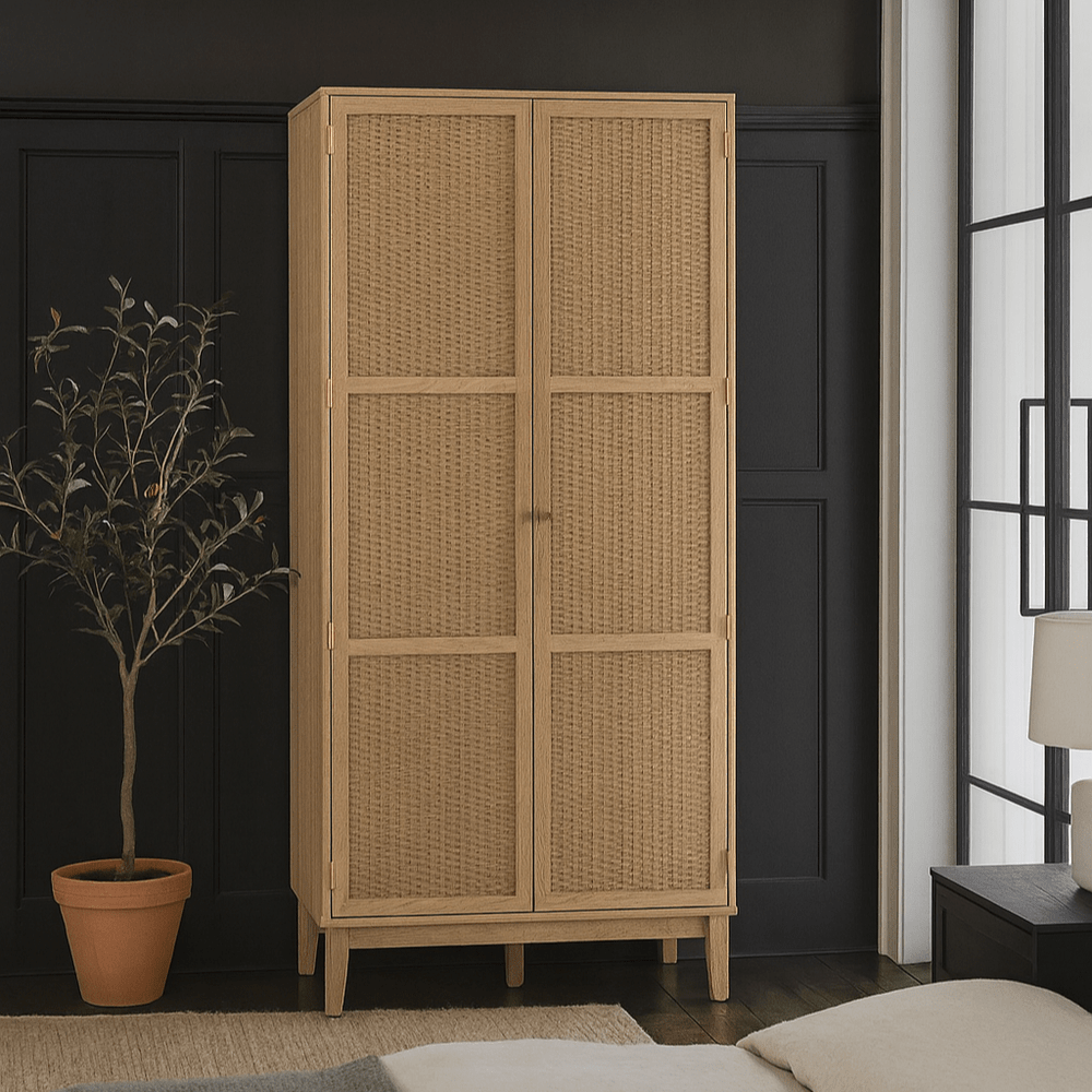 Lyon 2 Door Wardrobe - Oak LPD Home 2