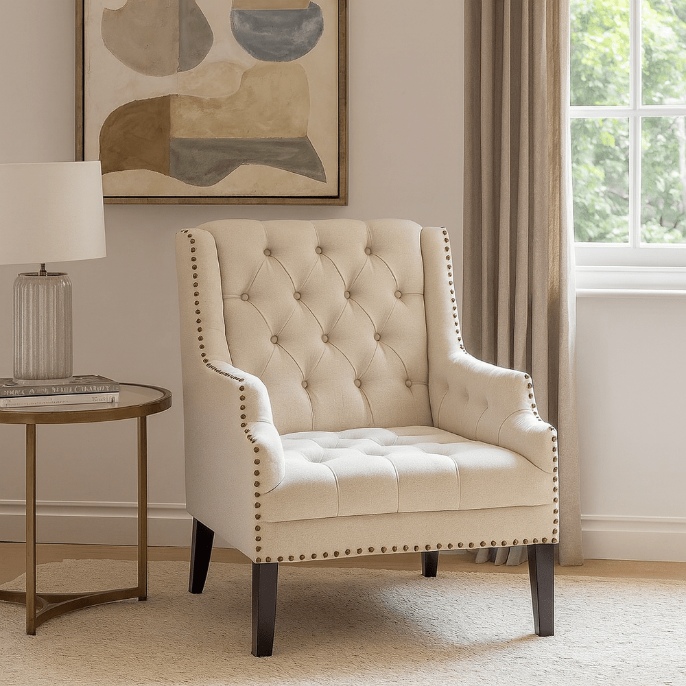 Bassett Armchair - Cream AndrewMartin 2