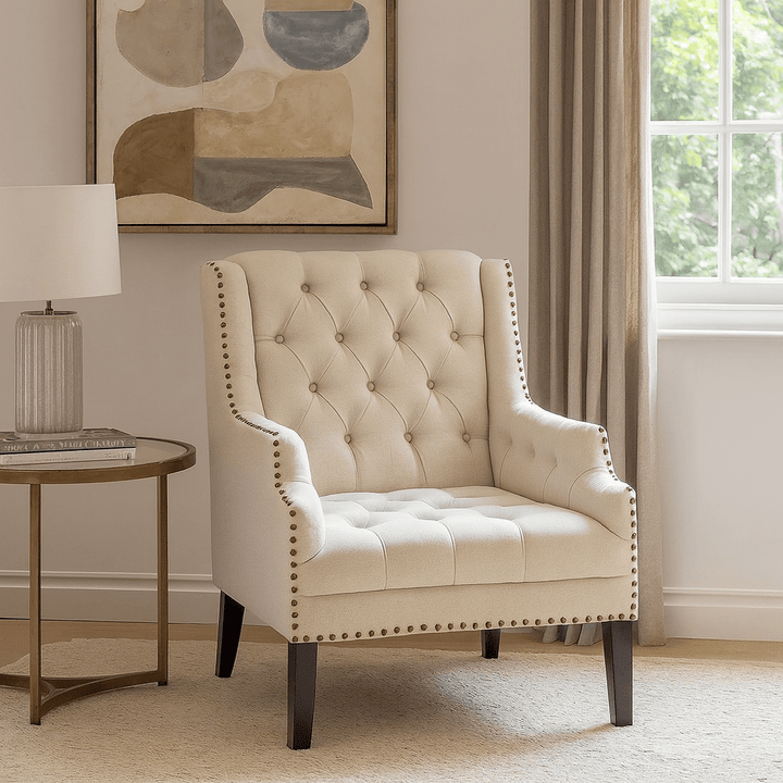 Bassett Armchair - Cream AndrewMartin 2