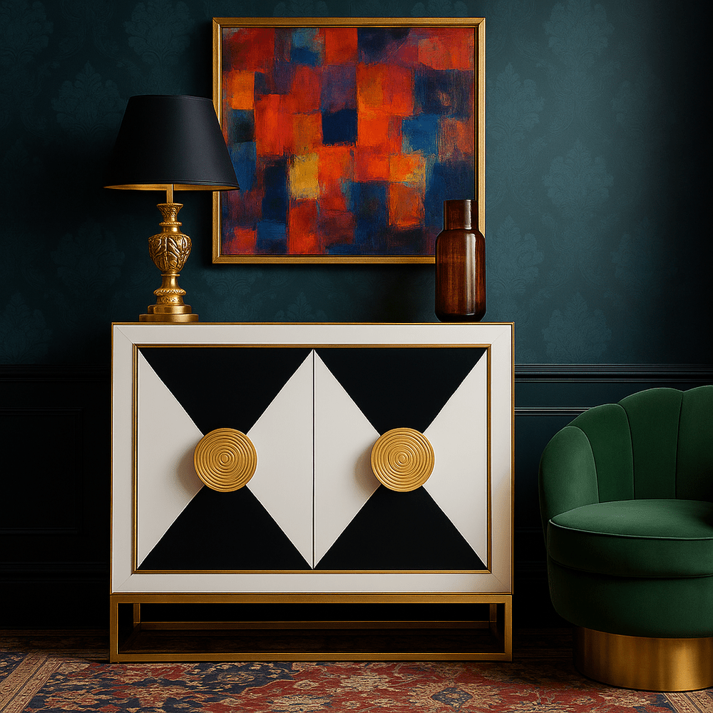 Op Art Cabinet - Black & White Design Maven 2