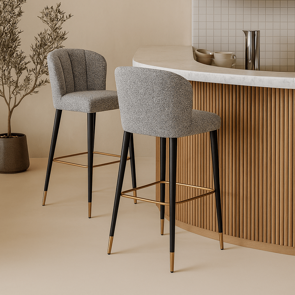 Maya Bar Stool Crib 5 - Talbot Freckle & Brushed Brass LiangAndEimil 2