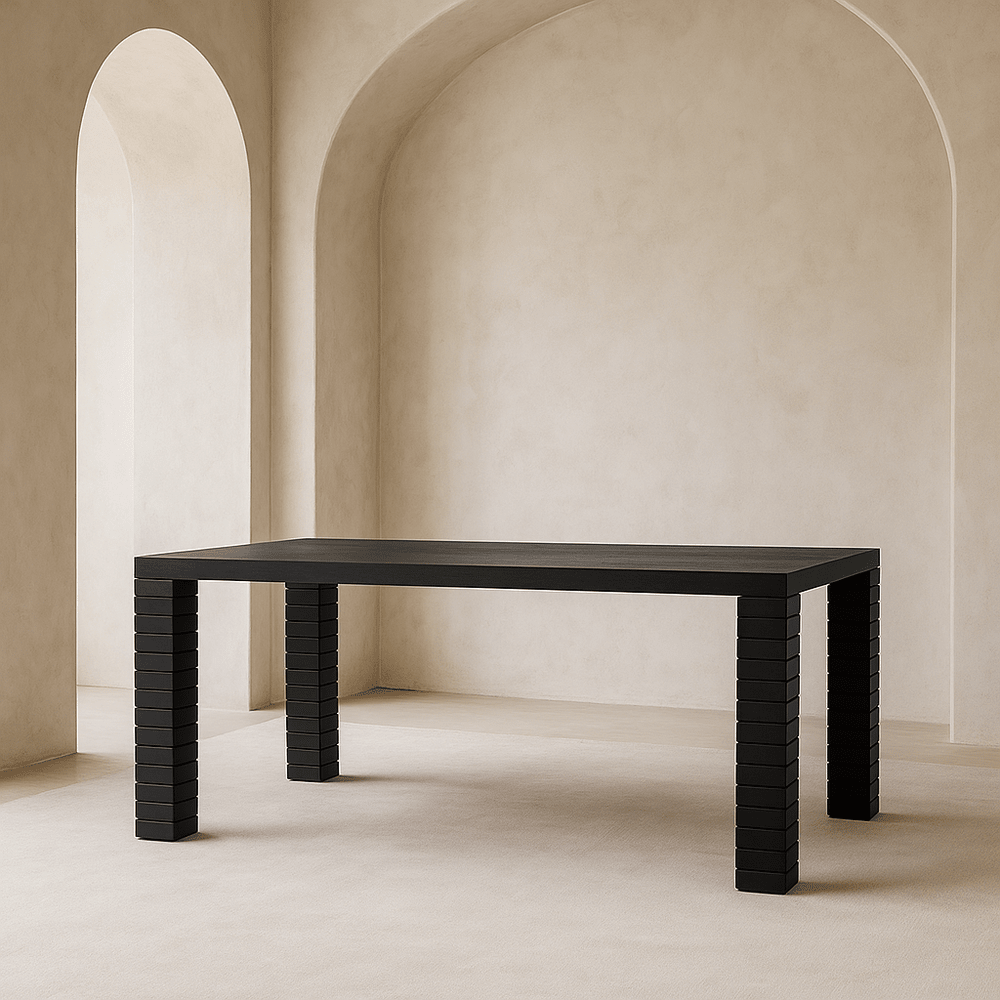 Pasca Rectangular Dining Table - Black