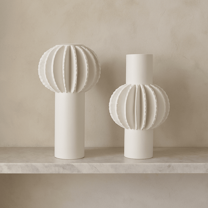 Relia Ceramic Vase - White LiangAndEimil 2