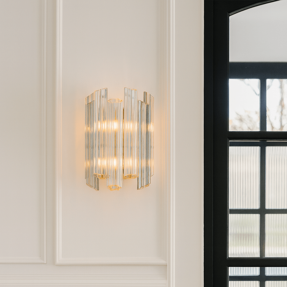 Quartz Wall Light - Translucent Crystal & Polished Nickel LiangAndEimil 2