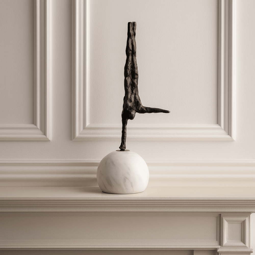 Handstand Marble Sculpture - Dark Bronze LiangAndEimil 2