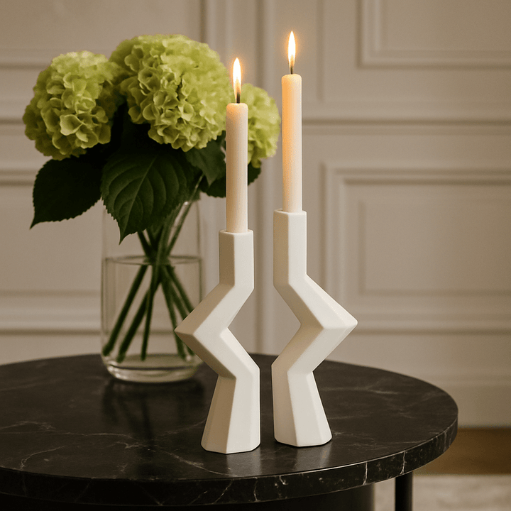 Galantis II Candle Holder - White LiangAndEimil 2