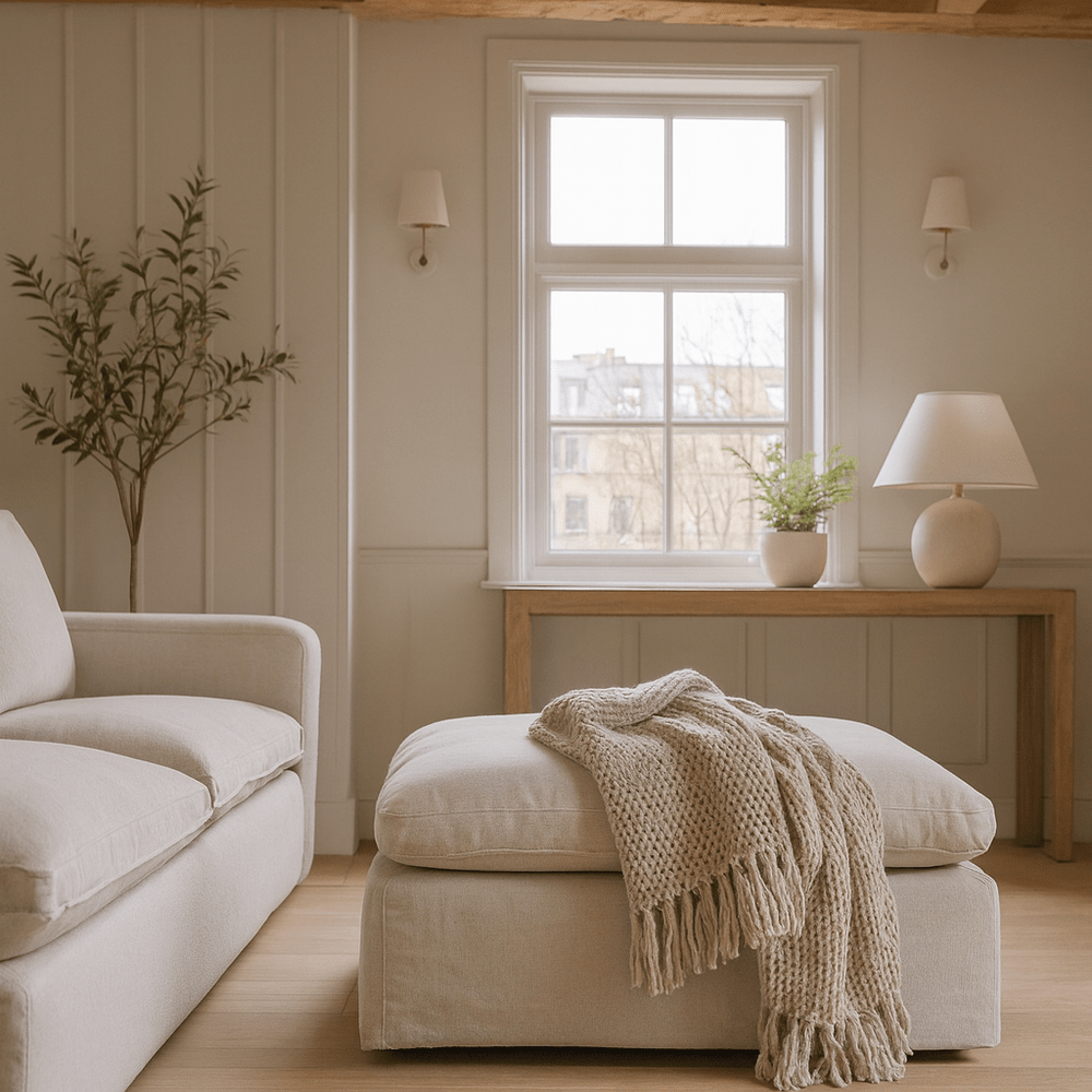 Bicester Ottoman - Cream Keiichi 2