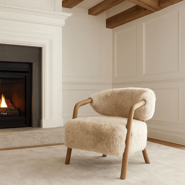 Cotswold Lion Faux Sheepskin Accent Chair Keiichi 2