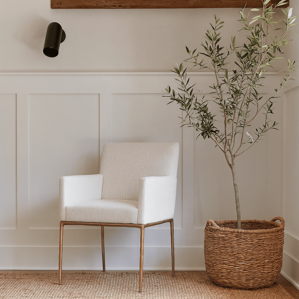 Sloane Dining Arm Chair - Aged Brass Keiichi 2