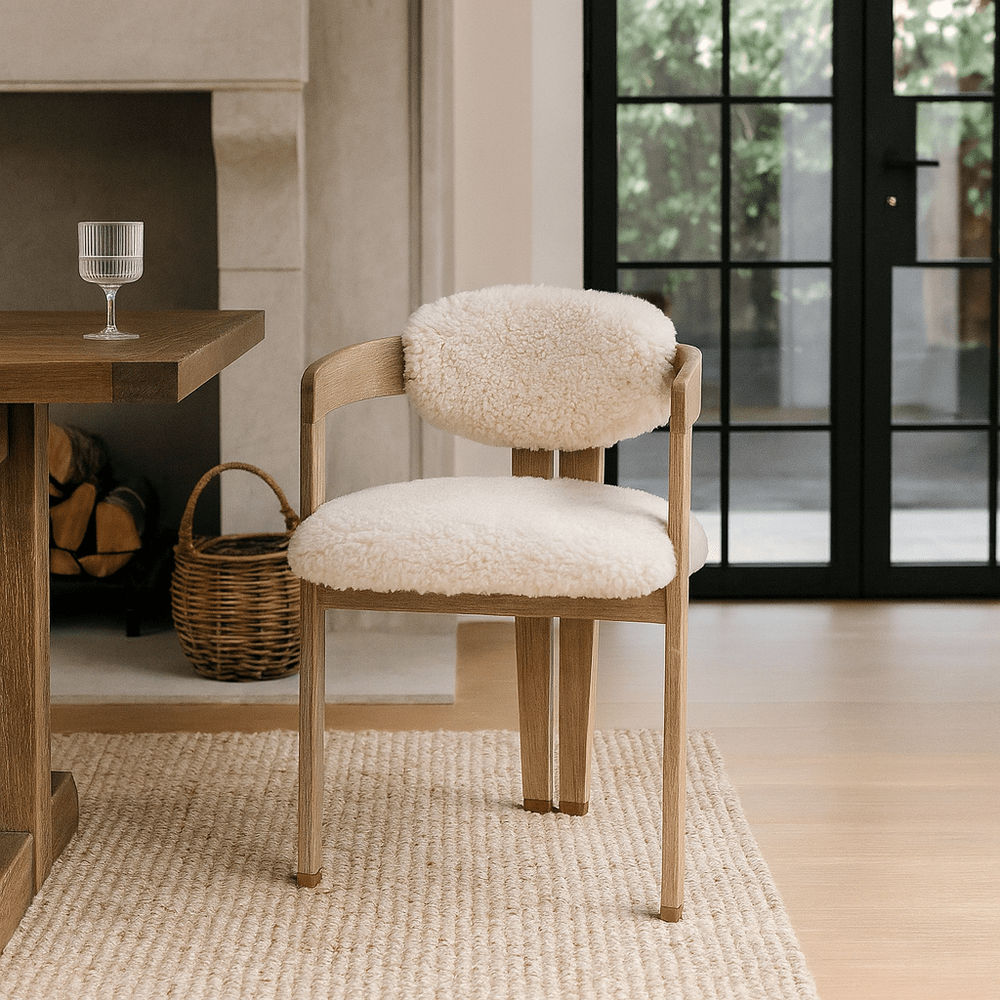Baaab Faux Sheepskin Dining Chair Keiichi 2