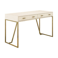 DI Designs Hampton Desk - Ivory Shagreen