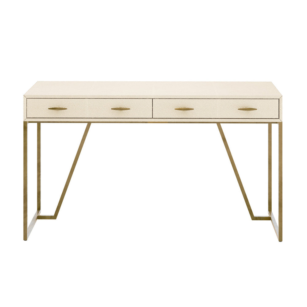 DI Designs Hampton Desk - Ivory Shagreen