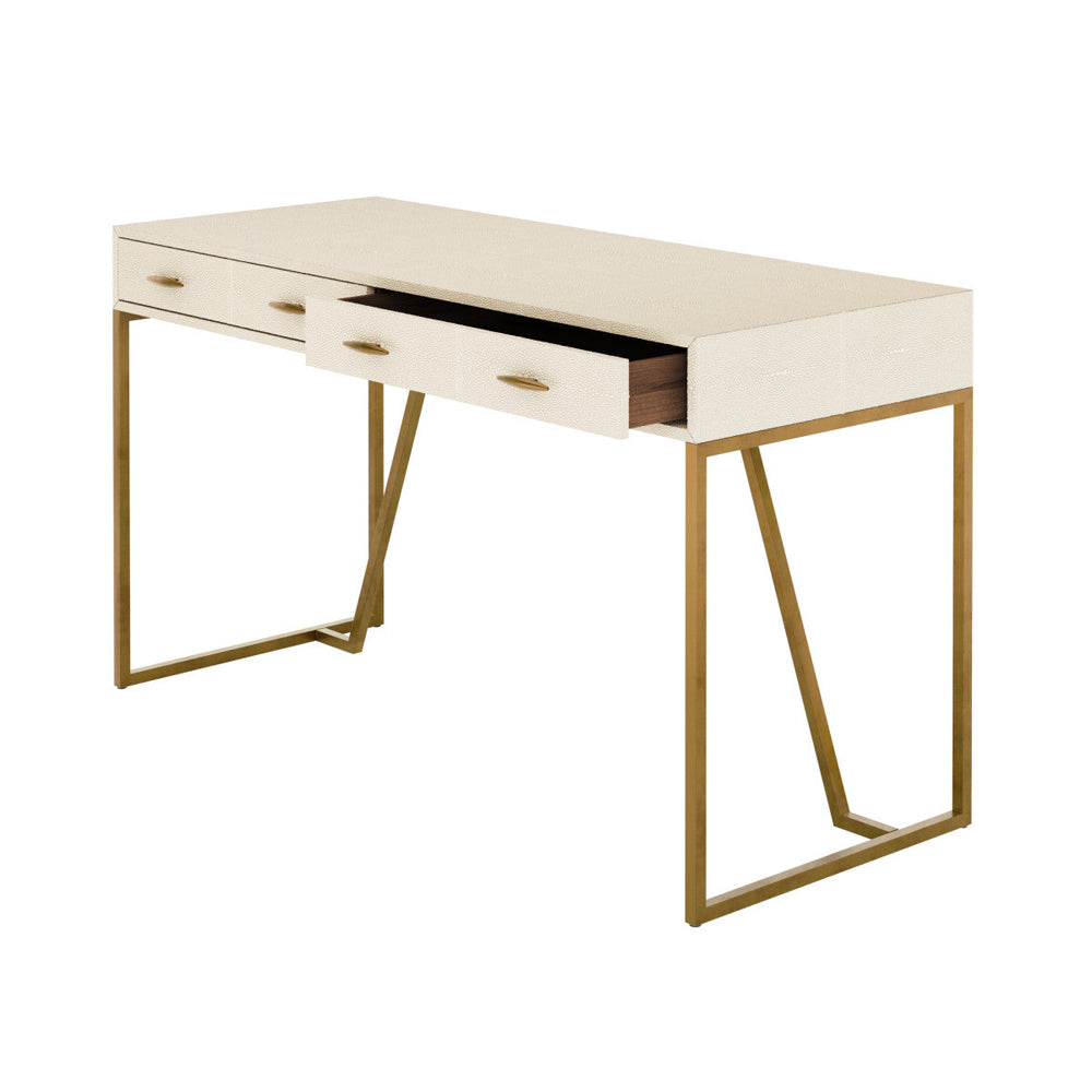 DI Designs Hampton Desk - Ivory Shagreen