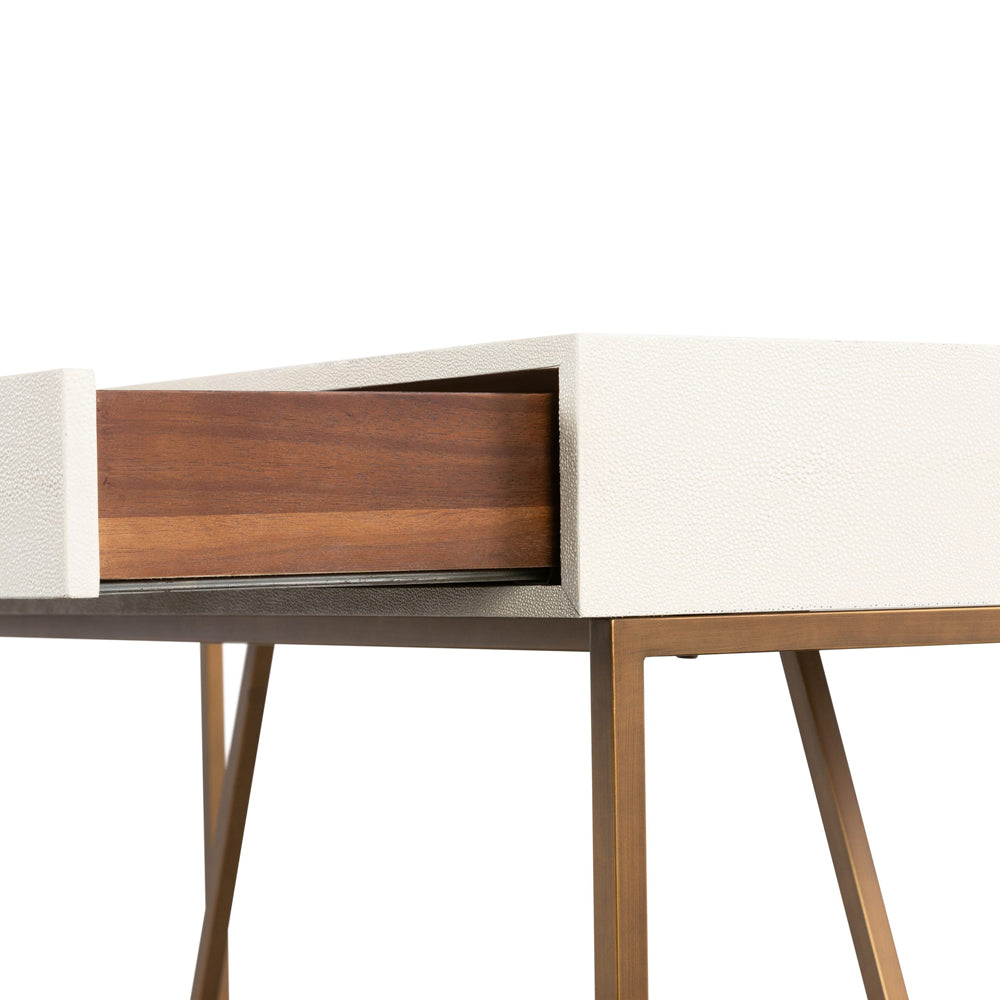 DI Designs Hampton Desk - Ivory Shagreen