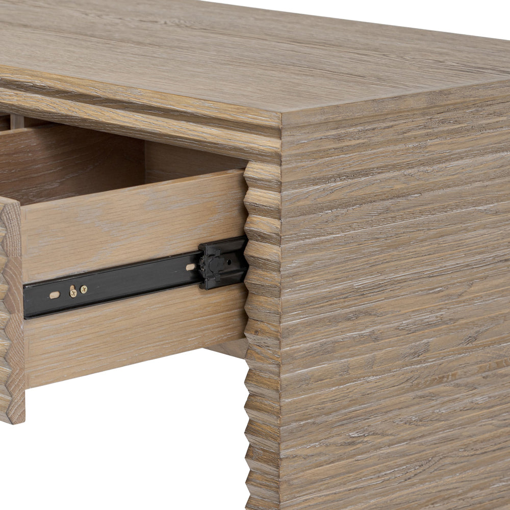 DI Designs Wickham Ribbed Oak Desk