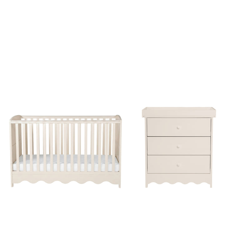 Storybook Cot & Changing Unit Set - Cashmere