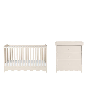 Storybook Cot & Changing Unit Set - Cashmere
