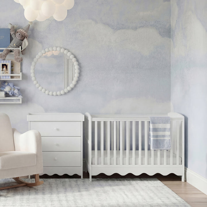 Storybook Cot & Changing Unit Set - White