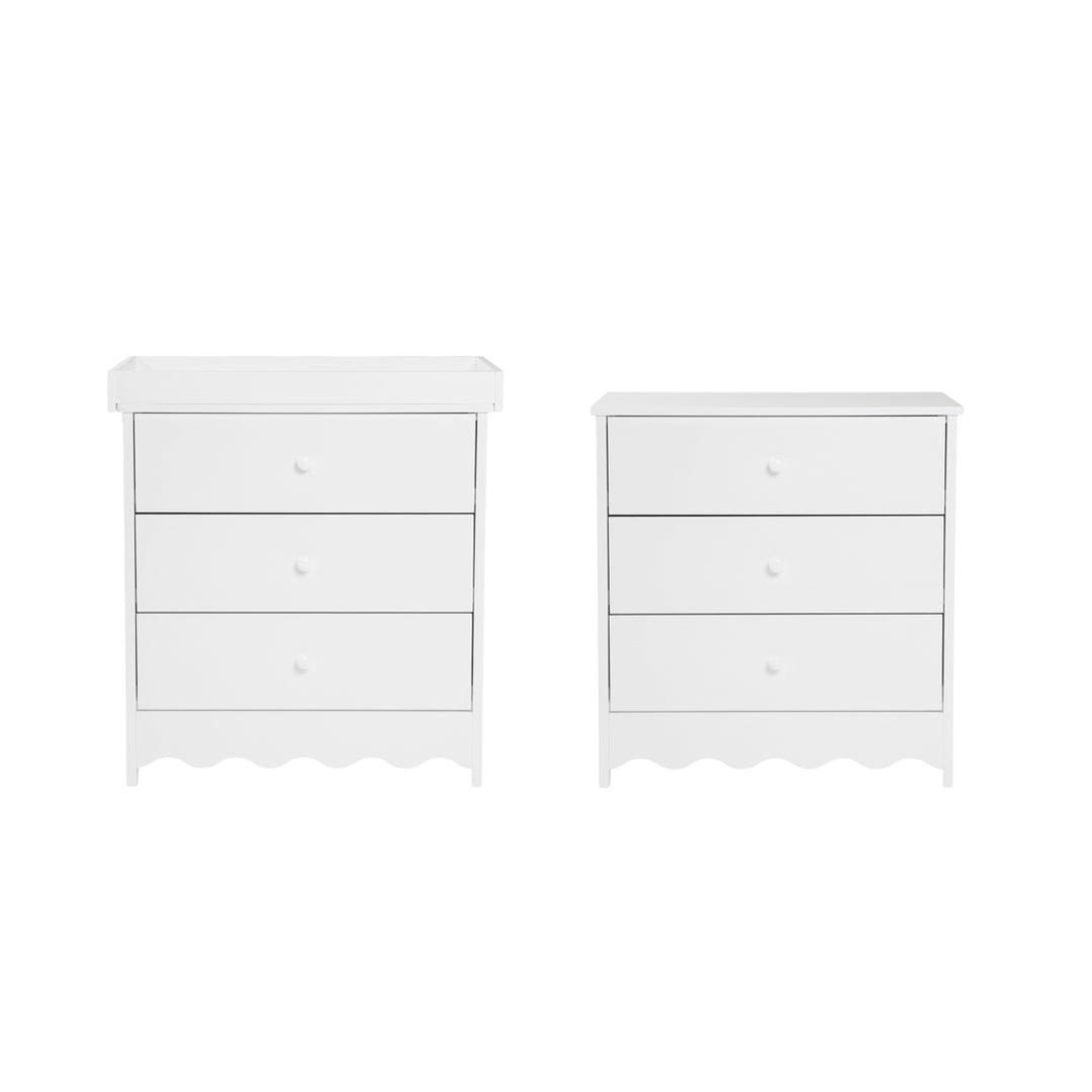 Storybook Cot & Changing Unit Set - White
