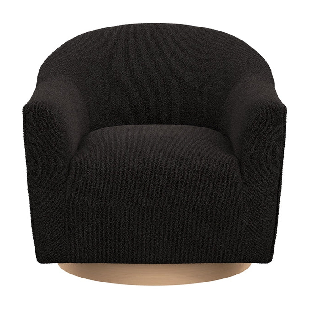 O&Co Bayside Swivel Accent Chair in Black